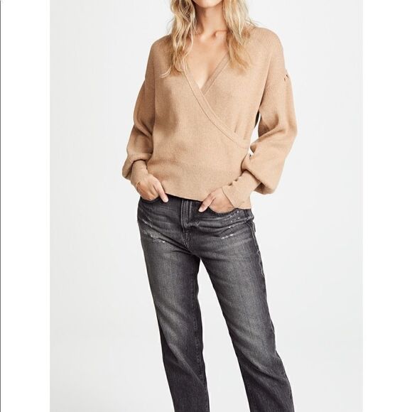 Fred & Sibel Crossover Sweater XS Camel - Picture 5 of 16